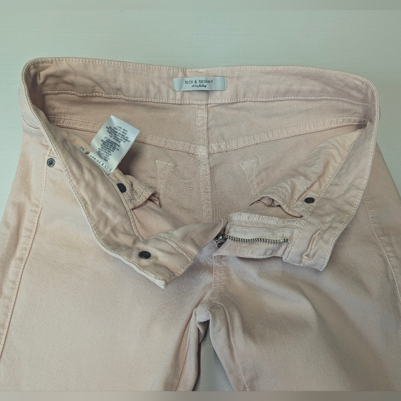 Rich & Skinny Size 26 Pink Taupe Straight Leg Jeans - Picture 4 of 13